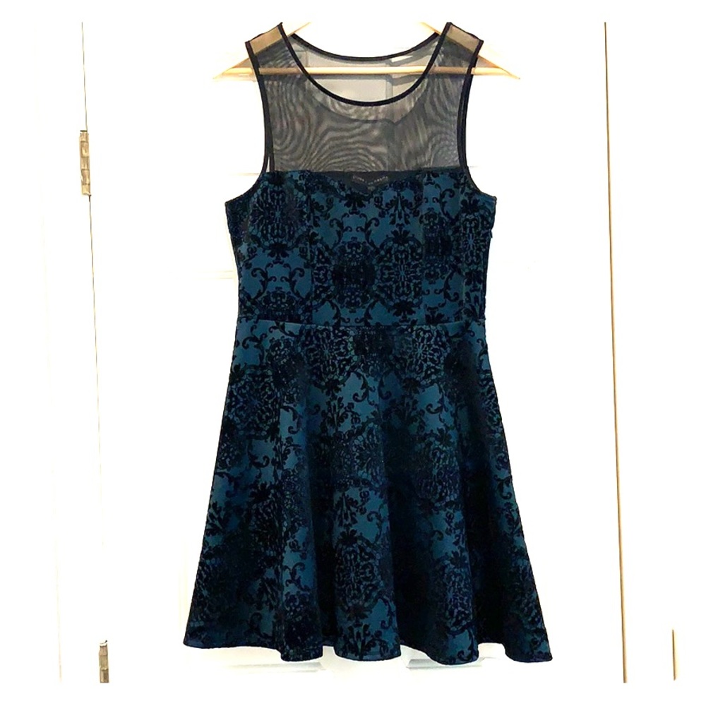 NWT - Teal Brocade Dress
